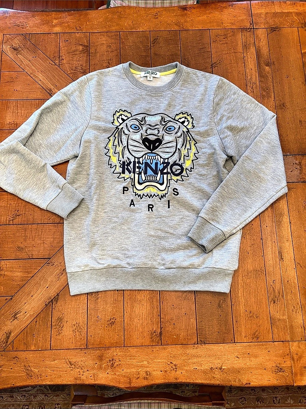 Kenzo Tiger Grey Sweatshirt Gray Size Small